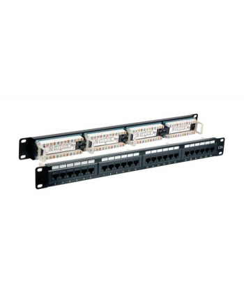 Patch panel EFB-Elektronik 37585.1, 24 porty RJ45 Cat6 UTP, 1U, czarny