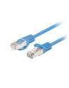 Patchcord Lanberg FTP kat.6 0,25m niebieski 10-pack - nr 1