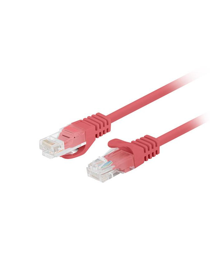 Patchcord Lanberg UTP kat.5e 1m czerwony 10-Pack główny