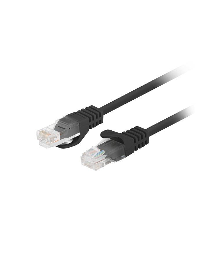 Patchcord Lanberg UTP kat.6 0,25m czarny 10-Pack główny