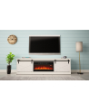 cama meble Szafka RTV GRANERO+kominek 200x56 7x35 biały/biały połysk - nr 6