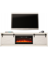 cama meble Szafka RTV GRANERO+kominek 200x56 7x35 biały/biały połysk - nr 9