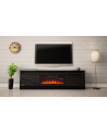cama meble Szafka RTV GRANERO+kominek 200x56 7x35 czarny/czarny poł - nr 8