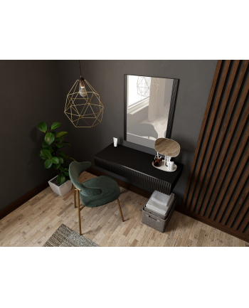 cama meble Toaletka z lustrem PAFOS 80x41 6x100 czarny mat