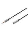 Kabel przedłużający audio DIGITUS PREMIUM MiniJack Stereo Typ 3.5mm/3.5mm Ż/M nylon 1,8m - nr 1