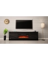 cama meble Szafka RTV GRANERO+kominek 200x56 7x35 czarny/czarny poł - nr 8