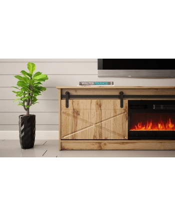 cama meble Szafka RTV GRANERO+kominek 200x56 7x35 dąb wotan nr 2