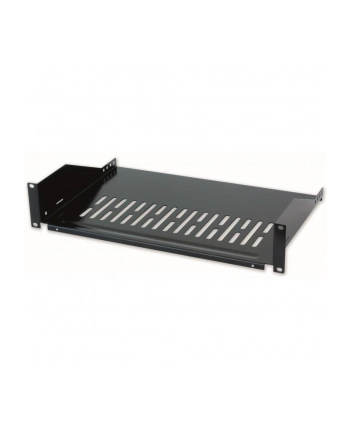Półka do szafy 19'' Intellinet 400mm 2U perforowana, czarna nr 1