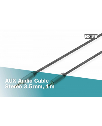 digitus Kabel połączeniowy audio MiniJack Stereo Typ 3.5mm/3.5mm M/M nylon 1m
