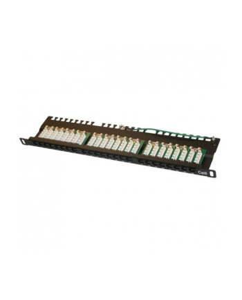 LYNX 19'' 1/0,5U Patch panel XtendLan 24port, UTP, Cat6, czarny XL-PP19-24U6-U