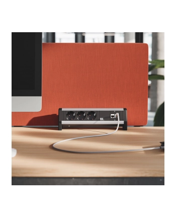 Bachmann D-ESK 1, 3-way power strip GST18i3 339.1004 (Kolor: CZARNY/grey, 3x protective contact CEE7/3, 2x CAT5e) nr 1