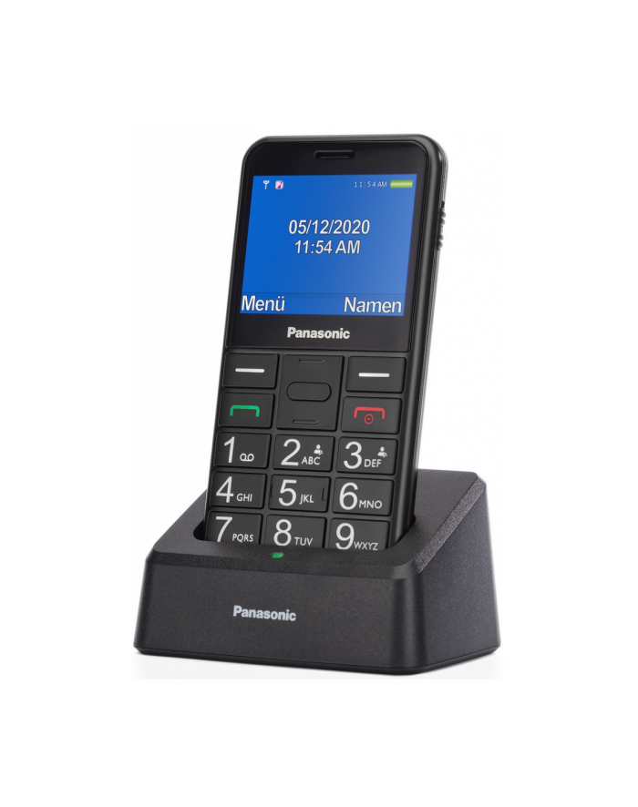 Panasonic KX-TU155EXBN Black, 2.4 '', TFT-LCD, microSD/microSDHC MB, USB version micro USB, Built-in camera, Główna kamera (tył) 0.3 MP, 32 GB główny