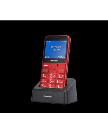 Panasonic KX-TU155EXBN Red, 2.4 '', TFT-LCD, microSD/microSDHC MB, USB version micro USB, Built-in camera, Główna kamera (tył) 0.3 MP, 32 GB