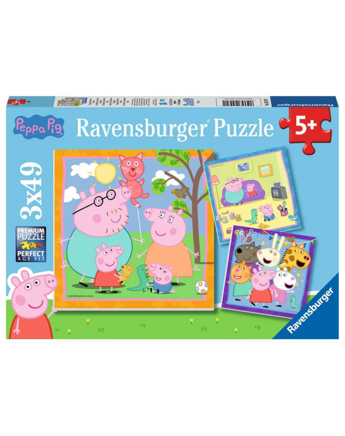 ravensburger RAV puzzle 3X49 Peppa Pig 05579 główny