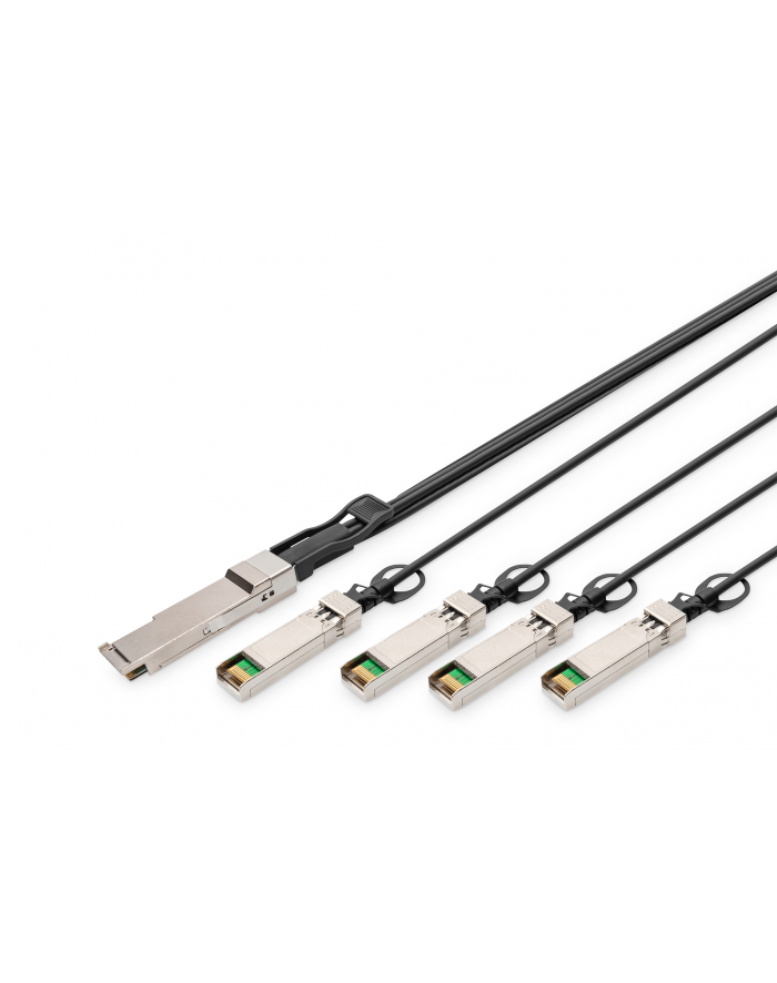 DIGITUS  KABEL DO BEZPOŚREDNIEGO POŁĄCZENIA 40G QSFP+ DO 4XSFP+ 1M  () główny