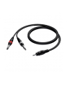 procab Kabel 3.5 mm jack męski stereo-2X 6.3 mm jack męski mono 3m - nr 1