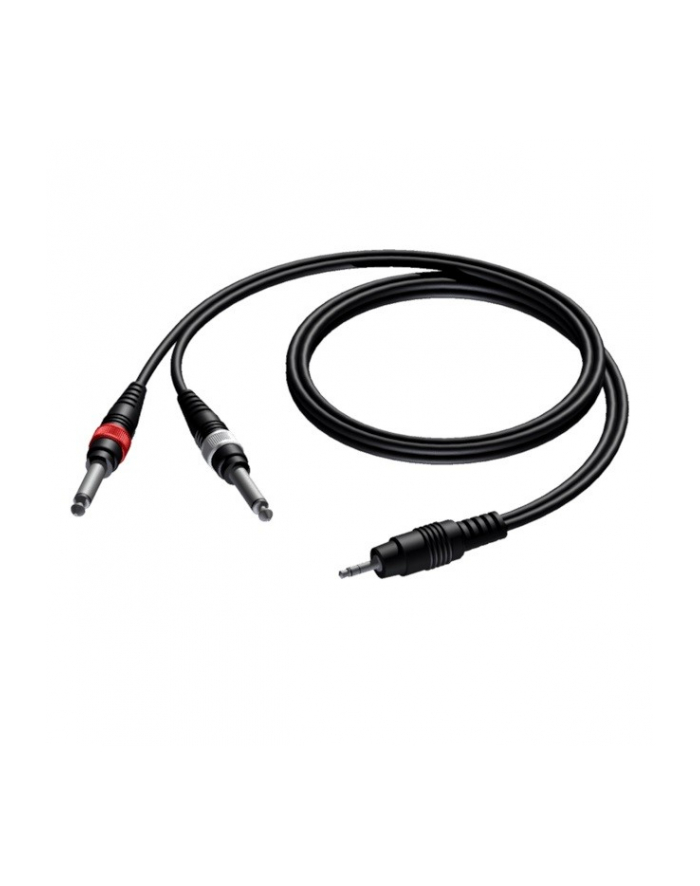 procab Kabel 3.5 mm jack męski stereo-2X 6.3 mm jack męski mono 3m główny