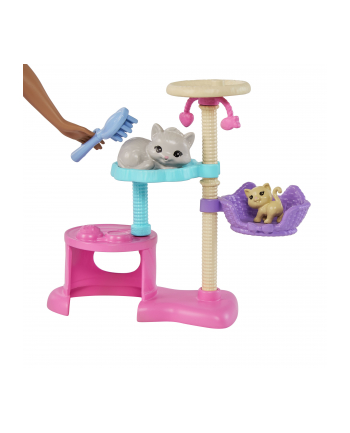 Mattel Barbie doll and kitten scratching post playset