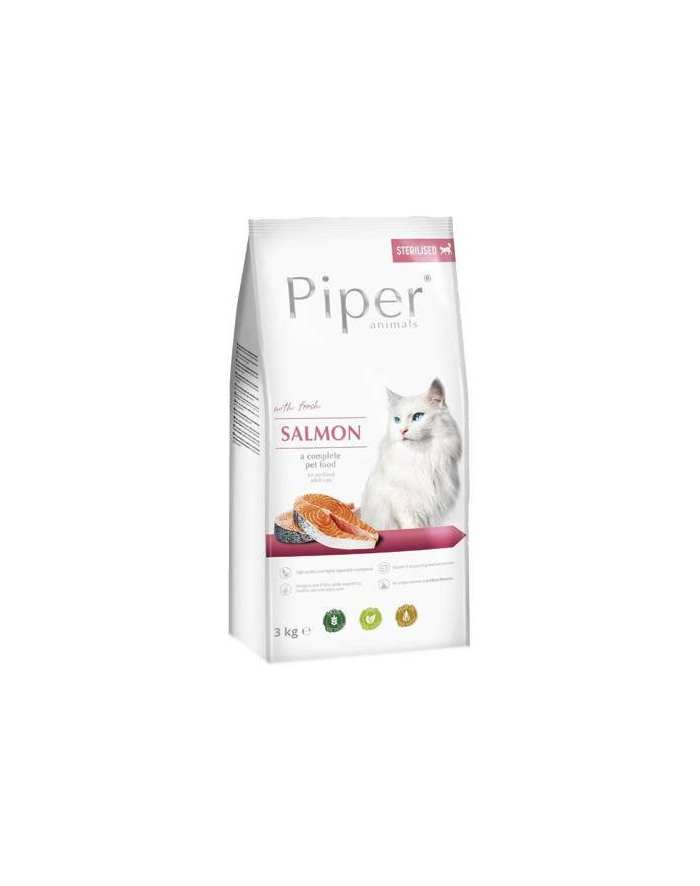 DOLINA NOTECI Piper Sterilised z łososiem 3kg  sucha karma dla kota główny