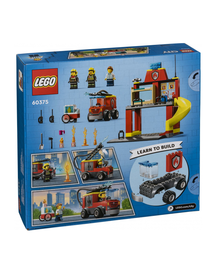 LEGO City 60375 Remiza strażacka i wóz strażacki główny