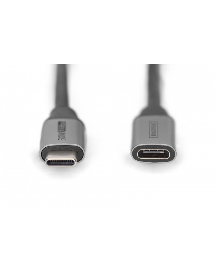 digitus Kabel przedłużający USB 3.0 60W/5Gbps Typ USB C/USB C M/Ż 1m Czarny główny