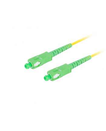 lanberg Patchcord światłowodowy SM SC/APC-SC/APC SIMPLEX 3.0MM LSZH G657A1 2m żółty