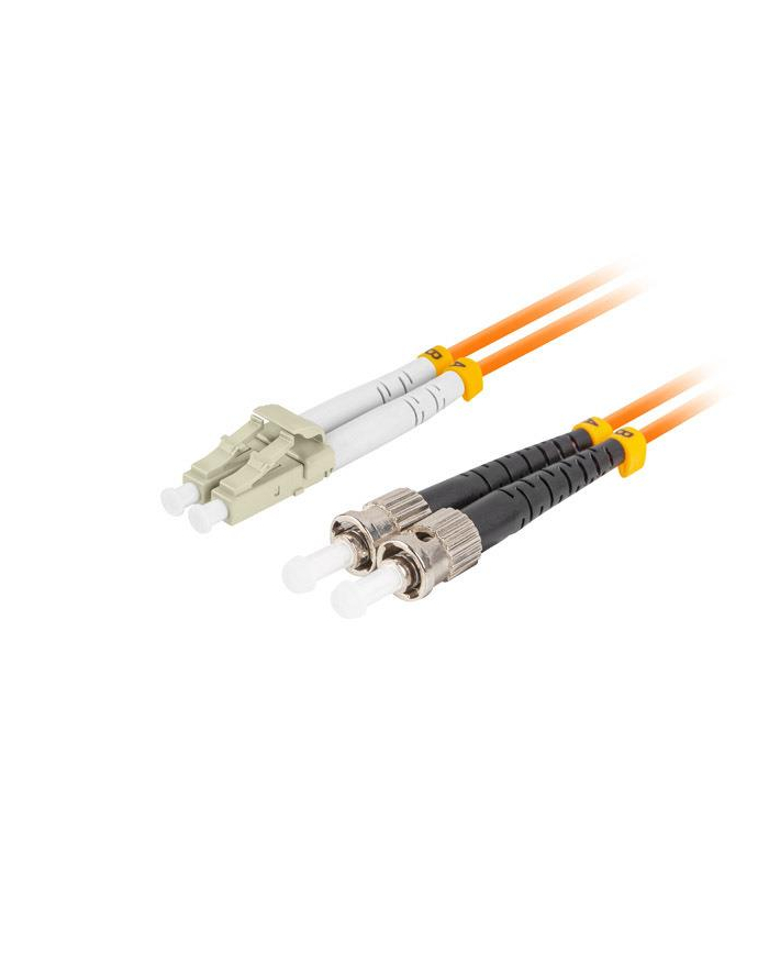 lanberg Patchcord światłowodowy MM ST/UPC-LC/UPC DUPLEX 3.0MM OM2 50/125 LSZH 15m pomarańczowy główny