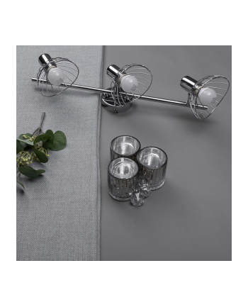 Listwa reflektorowa potrójna sufitowa ścienna chrom Activejet GIZEL kinkiet E14 do salonu