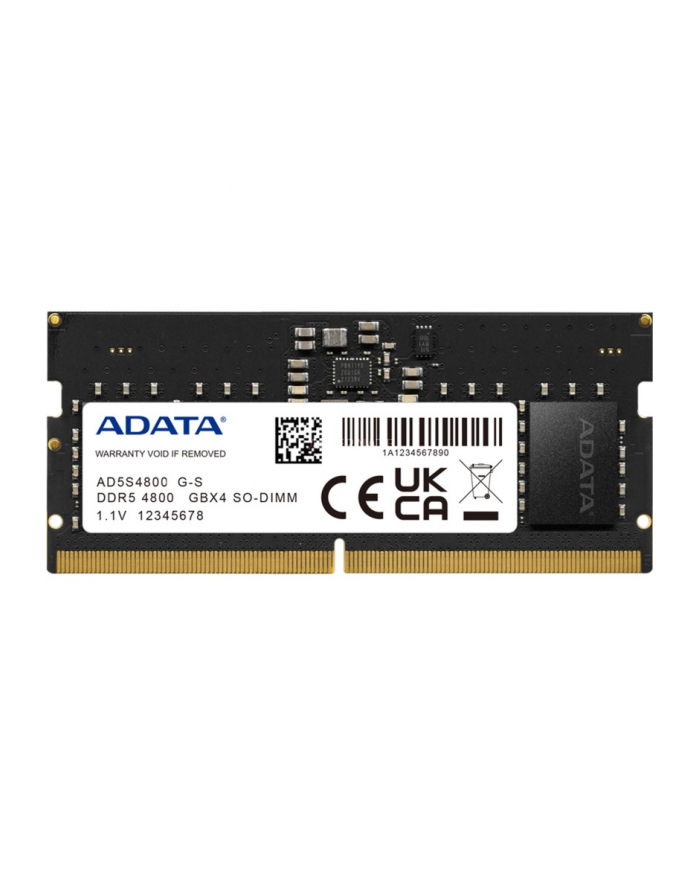 ADATA DDR5 32GB - 4800 - CL - 40 - ECC - SO-DIMM - AD5S480032G-S - Premier - Kolor: CZARNY główny