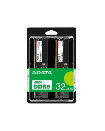 ADATA DDR5 64GB - 4800 - CL - 40 - Dual-Kit - DIMM - AD5U480032G-DT - Premier - Kolor: CZARNY