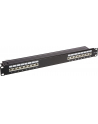 DeLOCK 19  patch panel 16 port Cat.6A (Kolor: CZARNY, 1 U) - nr 1