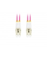 lanberg Patchcord światłowodowy MM LC/UPC-LC/UPC DUPLEX 3.0MM OM4 50/125 LSZH 15m fioletowy - nr 3