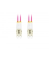 lanberg Patchcord światłowodowy MM LC/UPC-LC/UPC DUPLEX 3.0MM OM4 50/125 LSZH 15m fioletowy - nr 7