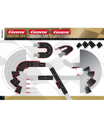 Carrera Wewnętrzne Pobocze Torów Zakręt 1/60° 3 Odcinek Końcowy 2 20551