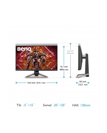 benq Monitor 27 cali EX2710U LED 1ms/20mln:1/HDMI/DP nr 2