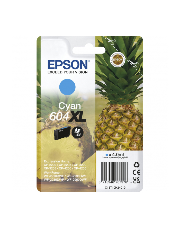 Epson 604Xl Błękitny 4,0ml główny