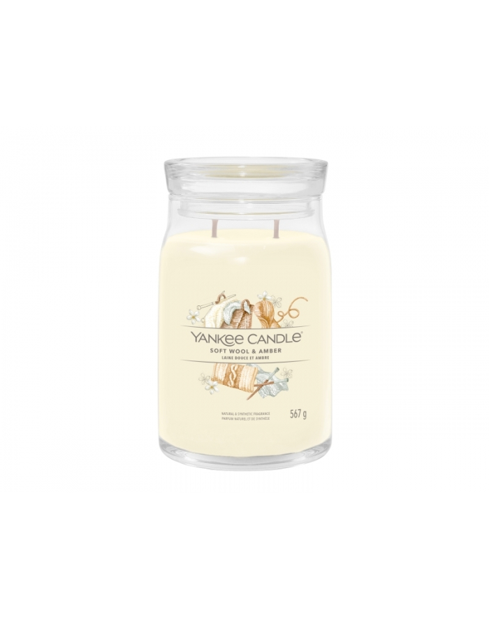 Yankee Candle Signature Soft Wool & Amber Świeca Duża 567g główny
