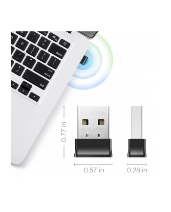 cudy Karta sieciowa WU650 USB 2.0 AC650 Mini