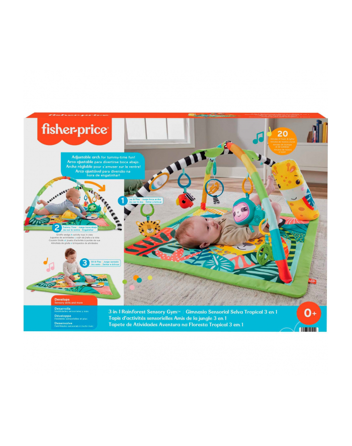 Fisher-Price Mata edukacyjna 3w1 Las tropikalny HJW08 MATTEL główny