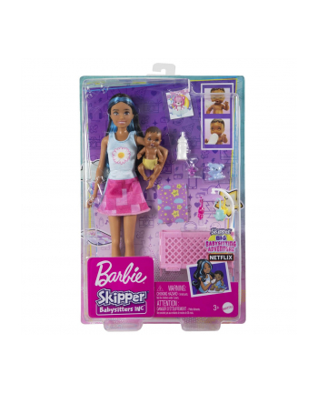 Barbie Opiekunka Usypianie maluszka + Lalka i bobas HJY34 MATTEL