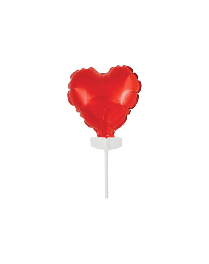 godan Balon foliowy 8 cm serce na patyczku, czerwone BS-4CRW główny