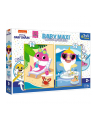 Puzzle dwustronne 2x10el BABY MAXI 4w1 Baby Shark Wesoły dzień rekina 43005 Trefl - nr 1