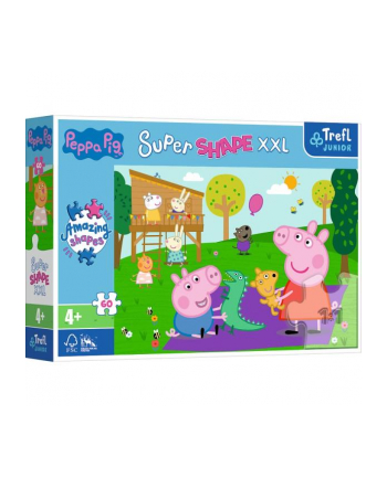 Puzzle XXL 60el Świnka Peppa / Zabawy z braciszkiem 50011 Trefl nr 1