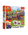 Puzzle 2w1 + memos Drużyna Strażaka Sama 93334 Trefl - nr 1
