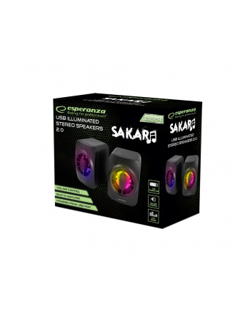 esperanza Głośnik 2.0 USB LED Rainbow Sakara