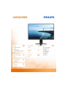 philips Monitor 23,8 cali 241B7QUPBEB IPS HDMI DP USB-C Pivot Głośniki - nr 5