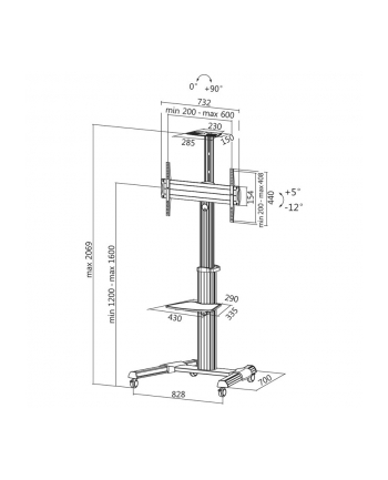 logilink Wózek na TV Vesa, max 50kg, 37-70cali