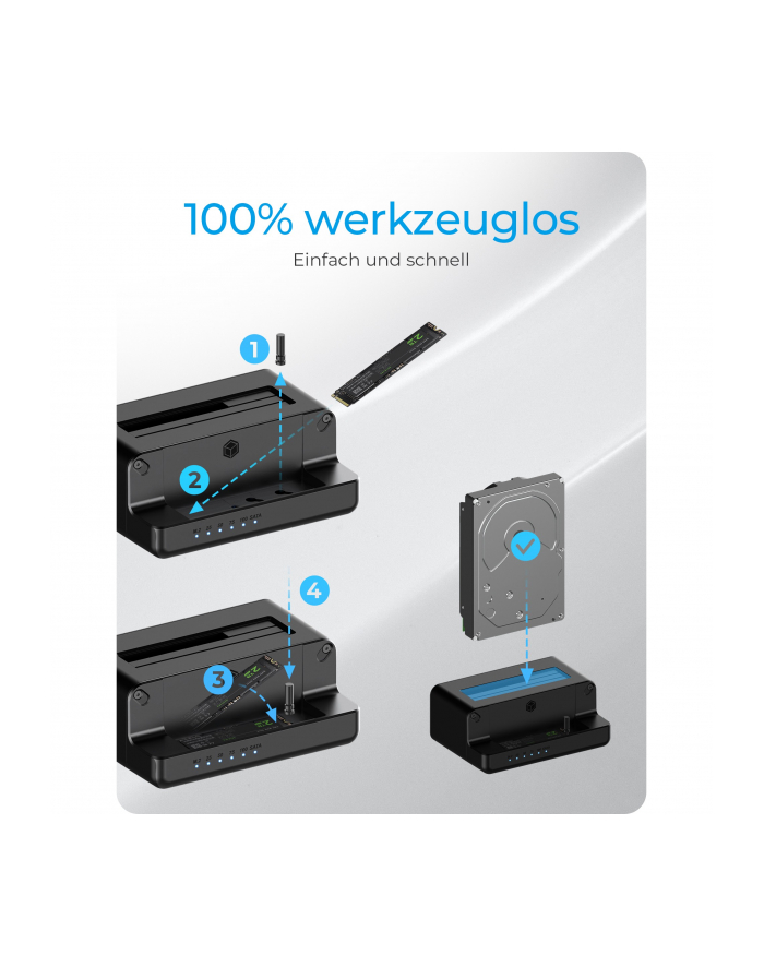 icybox Stacja dokująca i klonująca IB-2914MSCL-C31 2,5' i 3,5'na M.2 NVMe główny