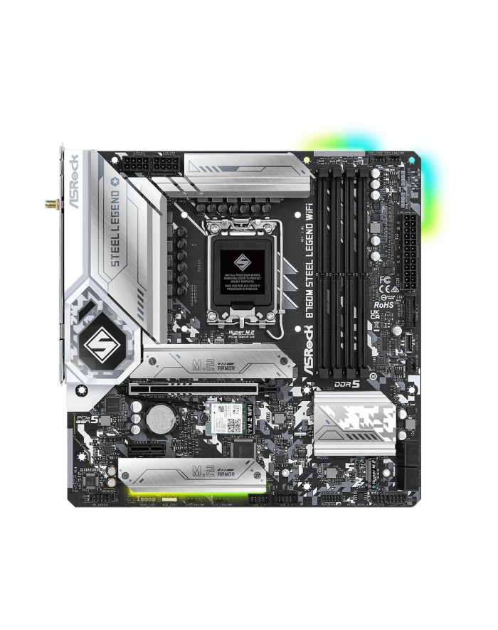 asrock Płyta główna B760M STEEL LEGEND WIFI s1700 4DDR5 DP/HDMI mATX główny