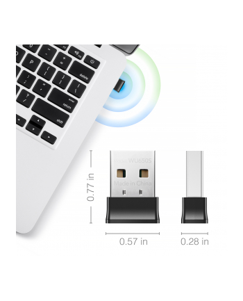 cudy Karta sieciowa WU650 USB 2.0 AC650 Mini